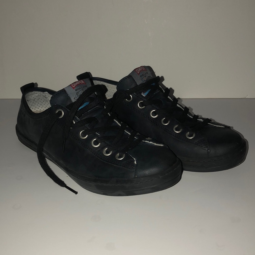 Camper Black Leather Lace Up